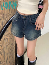 Lunivop Women’s Blue Slim Denim Shorts Street Summer Versatile Basic Foundation Bottom New Female